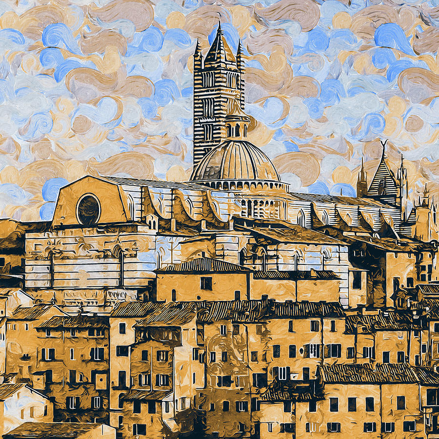 Cathedral of Santa Maria Assunta, Siena - 14 Painting by AM FineArtPrints