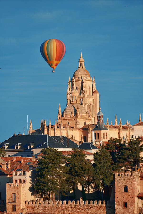 Cathedral of Segovia balloon Photograph by Songquan Deng