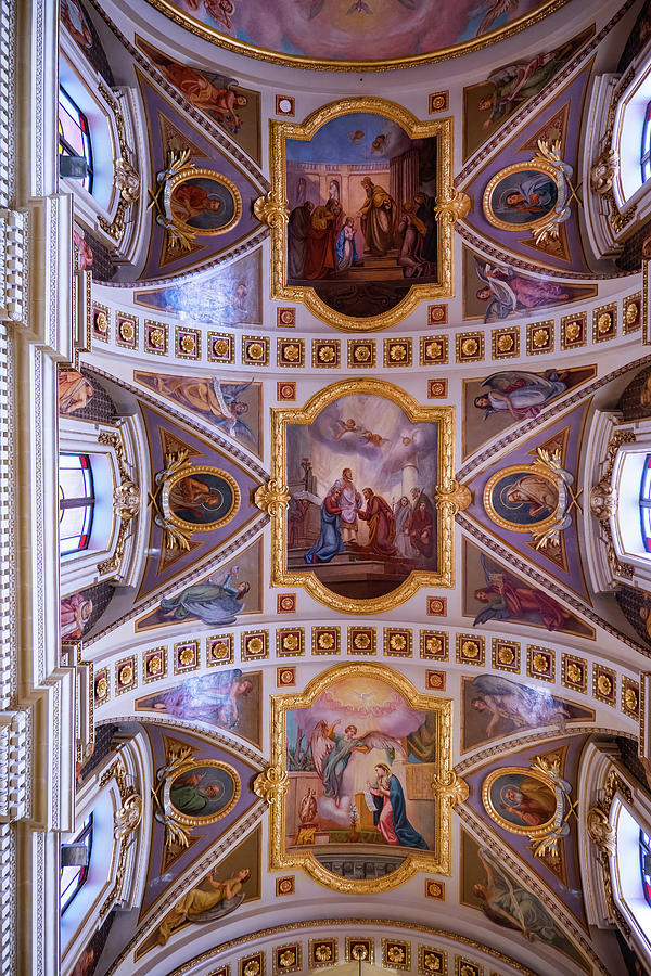 Cathedral of the Assumption Ceiling in Gozo, Malta Photograph by Artur Bogacki