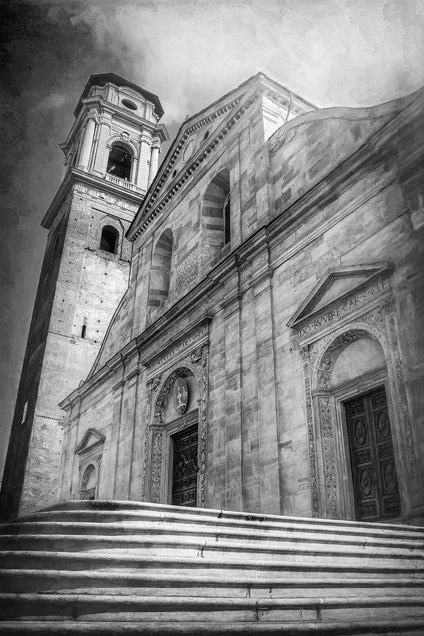 City Photograph - Cathedral of Turin Italy Black and White  by Carol Japp