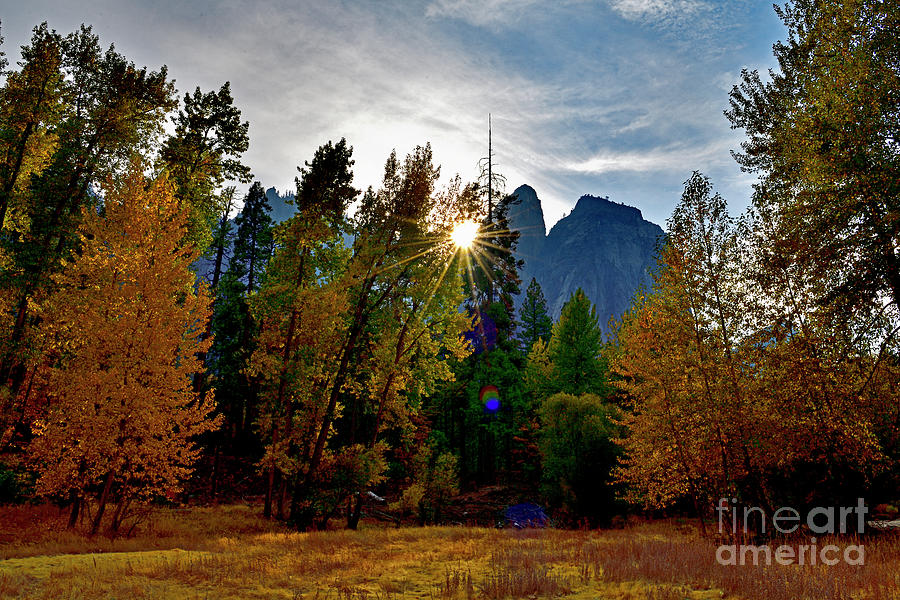 Cathedral Rock and Fall Foliage Photograph by Amazing Action Photo Video