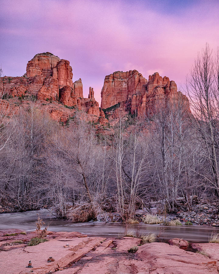 Cathedral Rock at Sunset Photograph by Stephen Stookey