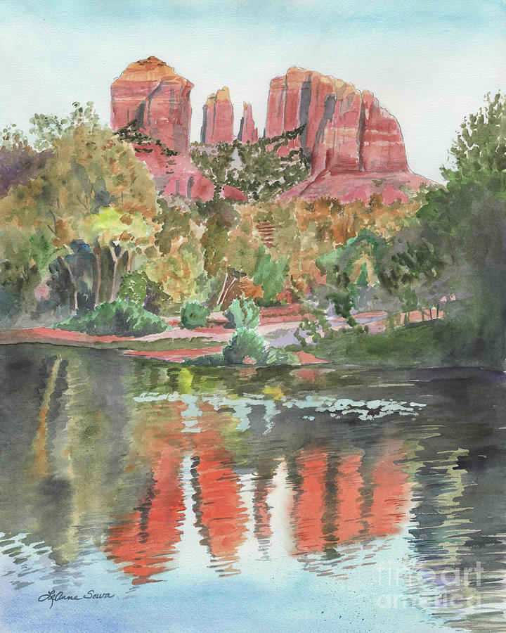 Cathedral Rock Painting by LeAnne Sowa