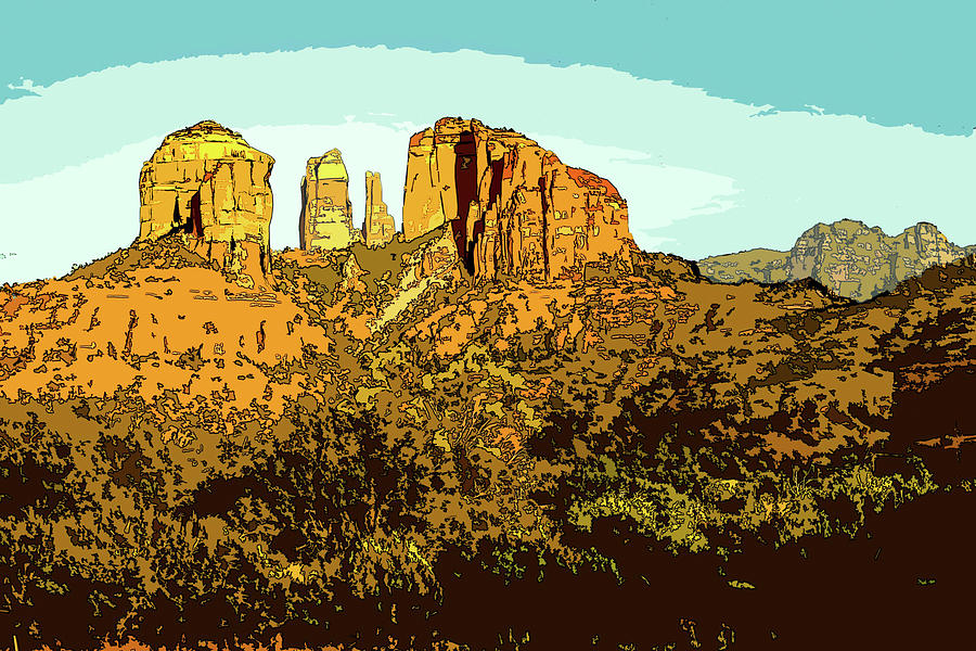Cathedral Rock Digital Art by RC Studio