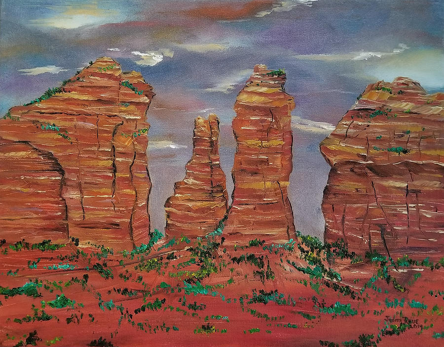 Cathedral Rock Sedona Arizona Painting by Judith Rhue