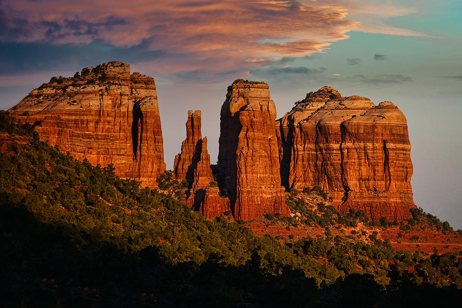 Cathedral Rock Sunrise - Sedona - Arizona Photograph by Stuart Litoff