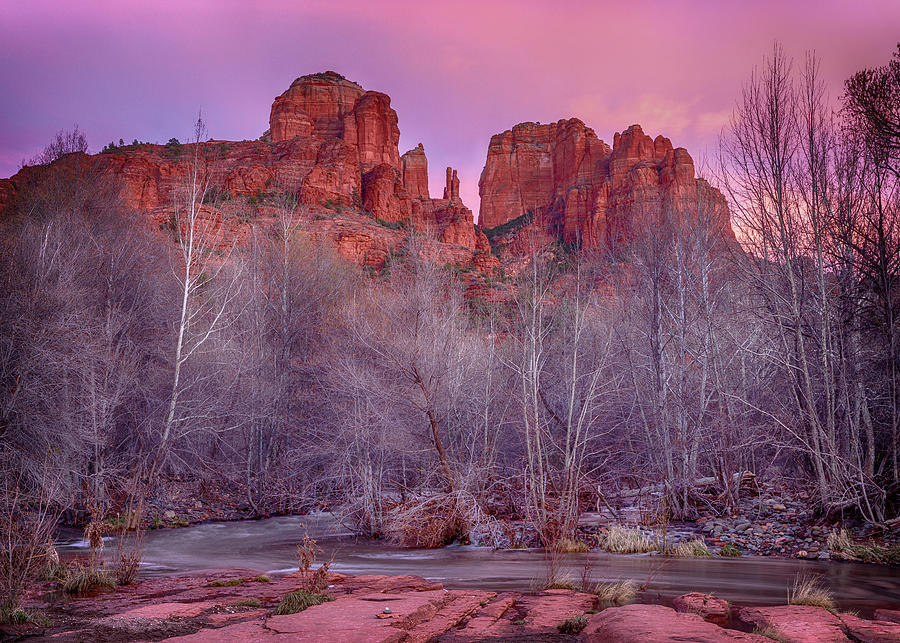 Cathedral Rock Sunset Photograph by Stephen Stookey