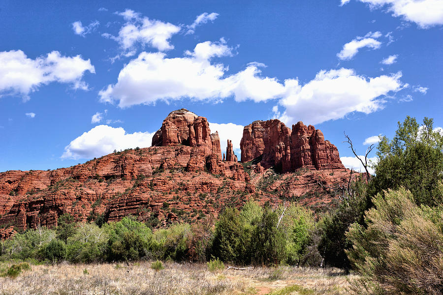 Nature Photograph - Cathedral Rock Viewed From Red Rocks Crossing - Sedona Arizona 1 by John Trommer