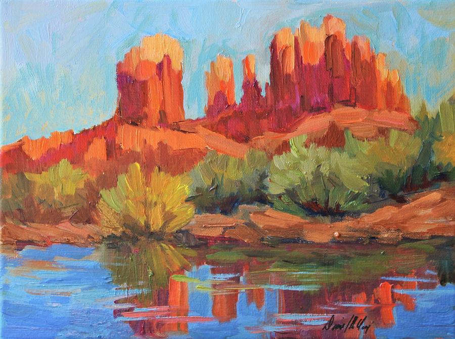 Cathedral Rock Vortex Painting by Diane McClary