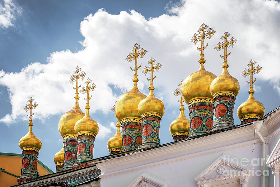 Cathedral square in Moscow Kremlin, Russia Photograph by Delphimages Photo Creations