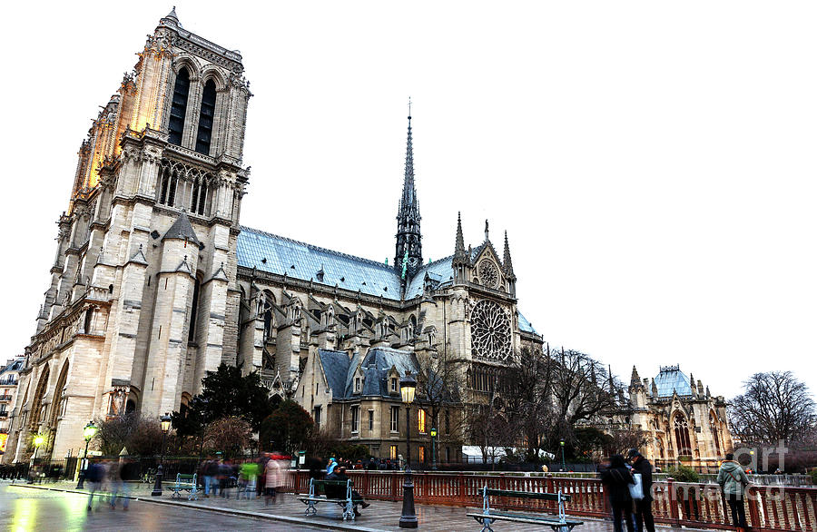 Notre Dame Photograph - Cathedrale Notre-Dame de Paris in France by John Rizzuto