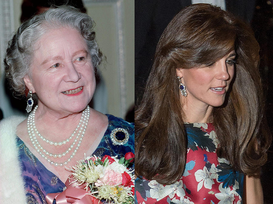 Catherine, Duchess of Cambridge Wears Queen Mother Earrings Photograph by Anwar Hussein Catherine, Duchess of Cambridge Wears Queen Mother Earrings Photograph by Anwar Hussein