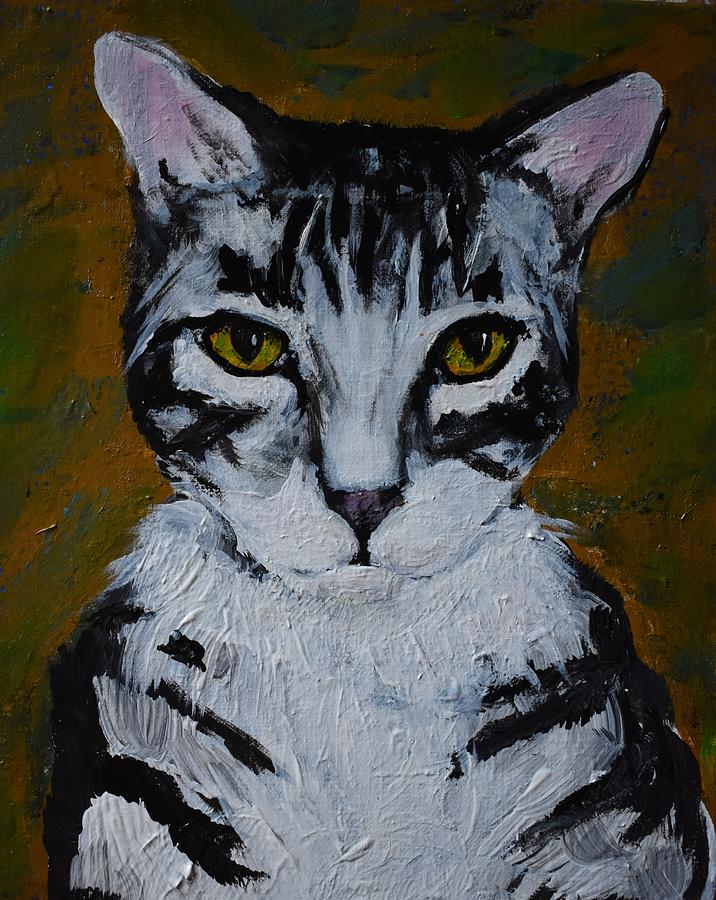 Catitude Painting by Susan Voidets