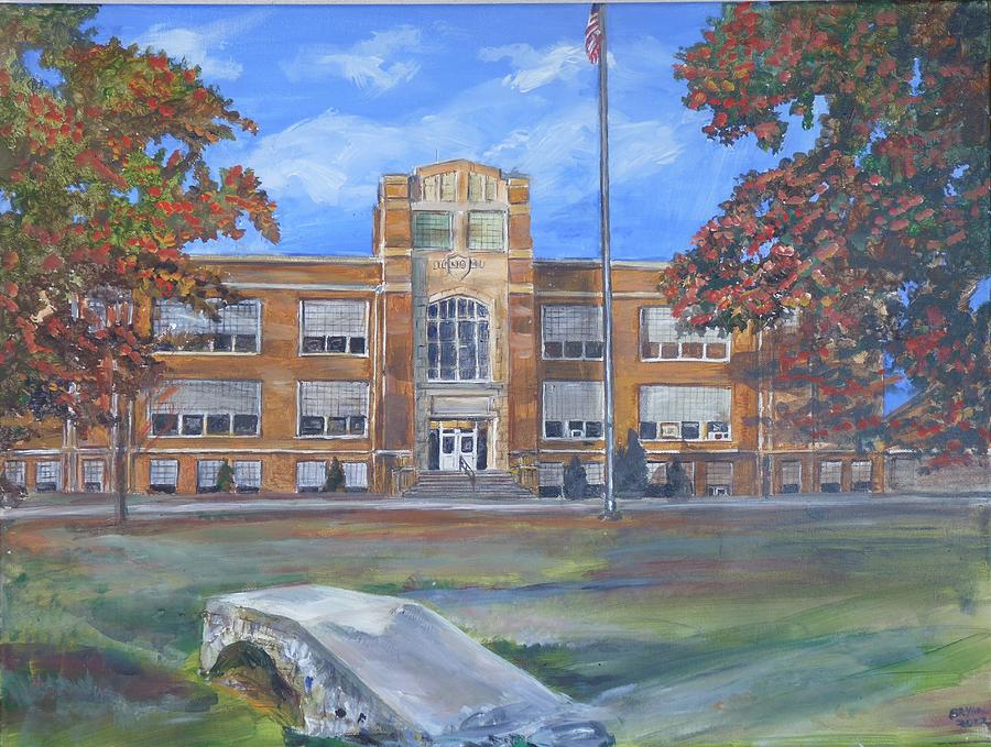 Catlin Township High School Painting by Bryan Bustard