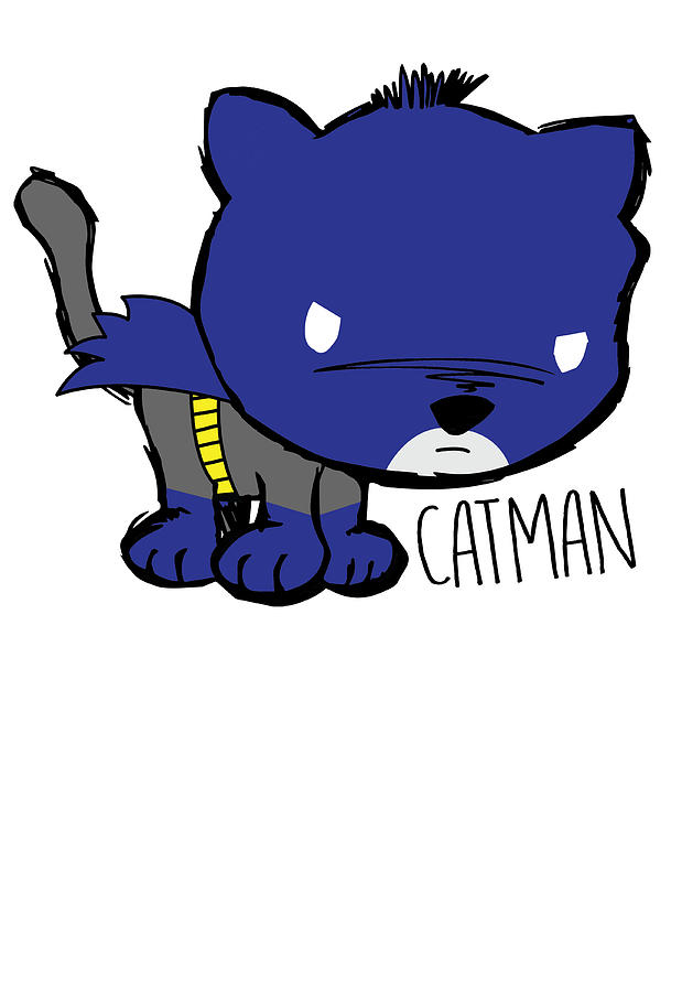 CatMan Superhero Kitty Cat Digital Art by Jacob Zelazny - Pixels