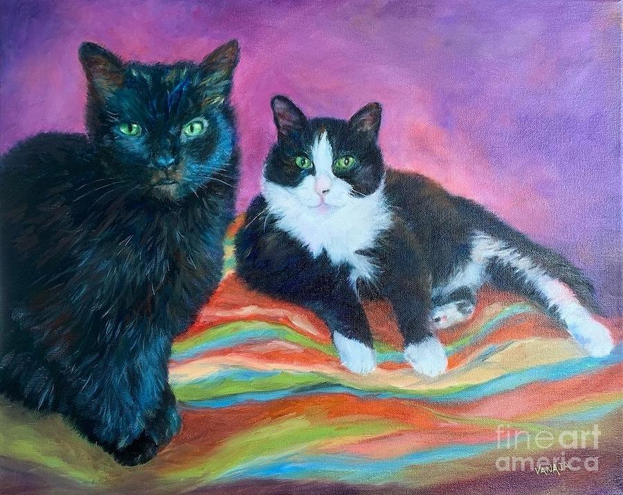 Cats 5 and 6 Painting by Vanajas Fine-Art