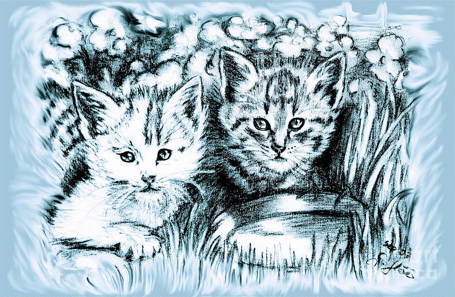 Cats Babies Drawing