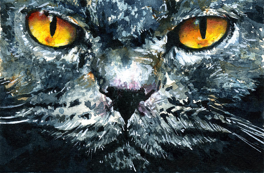 Cats Eyes 4 Painting by John D Benson