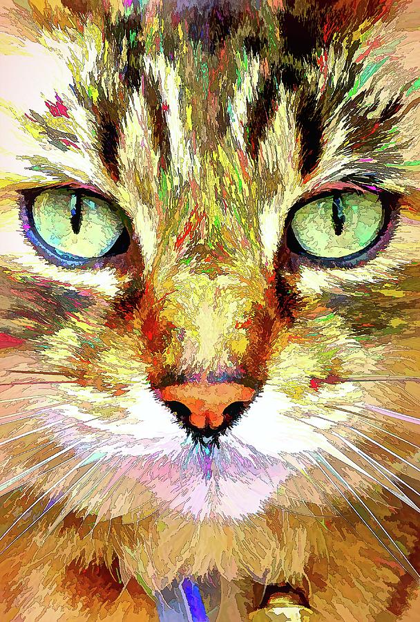 Cat's Eyes Digital One Digital Art by Mo Barton