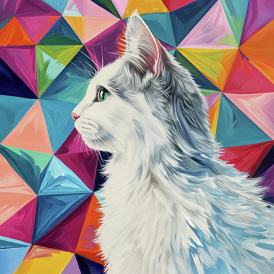 Cats on Geometry Digital Art by Mark Tisdale