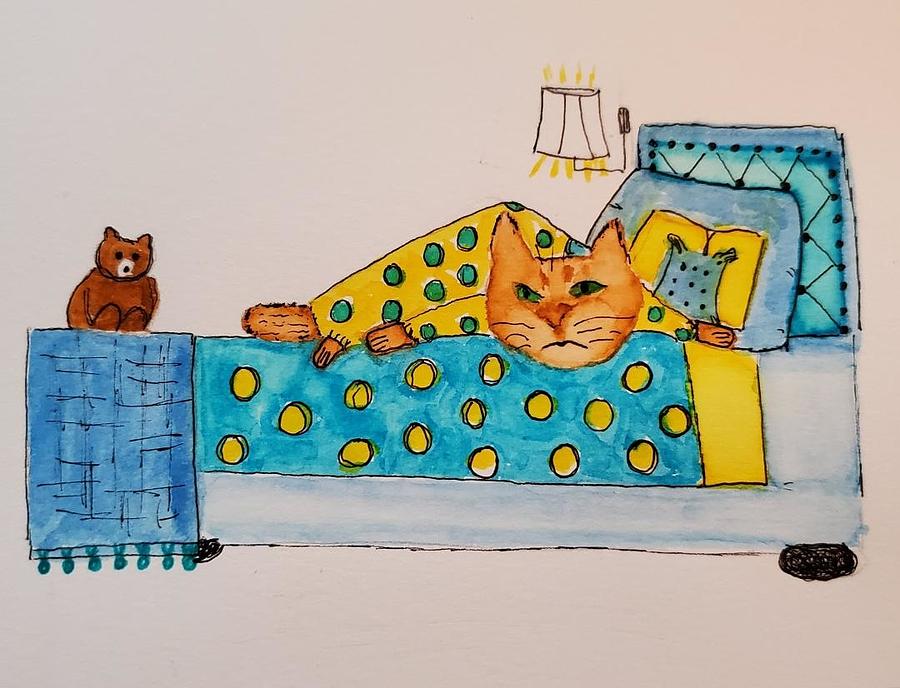 Cat's Pajamas Drawing by Ann Stewart Burns - Fine Art America