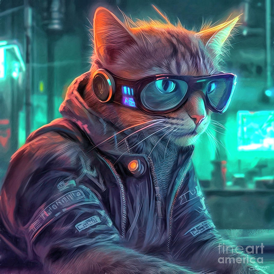 Cats Rule the World Digital Art by Jutta Maria Pusl