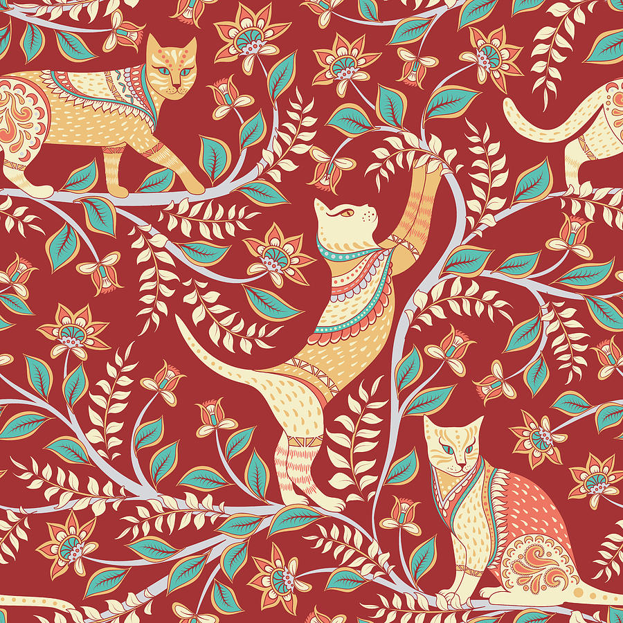 indian style background red