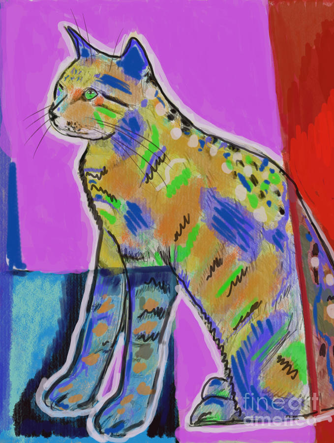 Catscape Digital Art by Jacinta Hunt Fine Art America