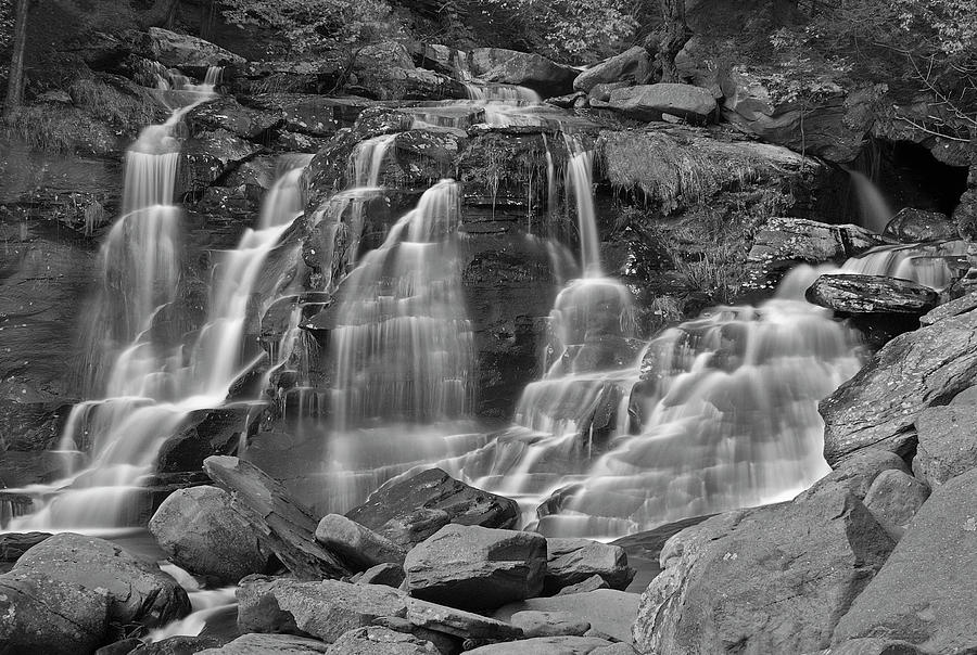 Catskill Waterfalls BW Photograph by Susan Candelario