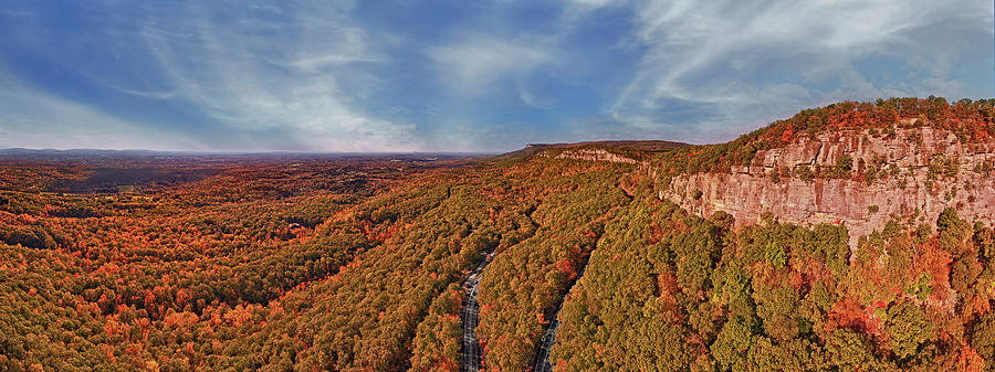 Catskills NY Fall Aerial Photograph by Susan Candelario