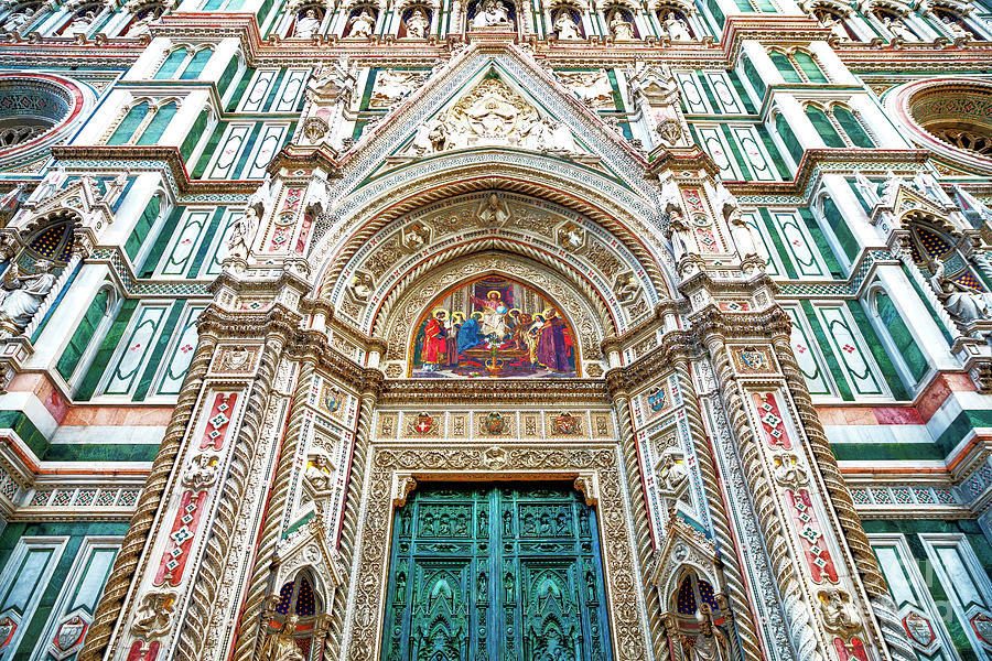 Cattedrale di Santa Maria del Fiore Main Portal in Italy Photograph by John Rizzuto
