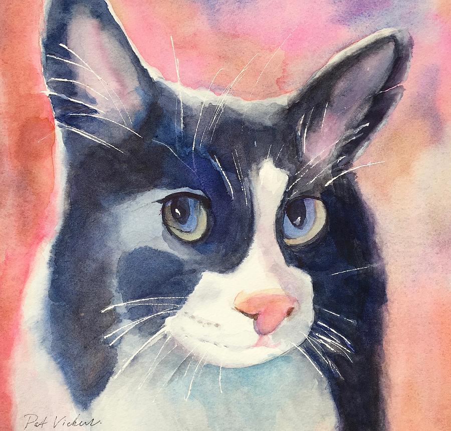 Cattitude Painting by Pat Vickers - Pixels