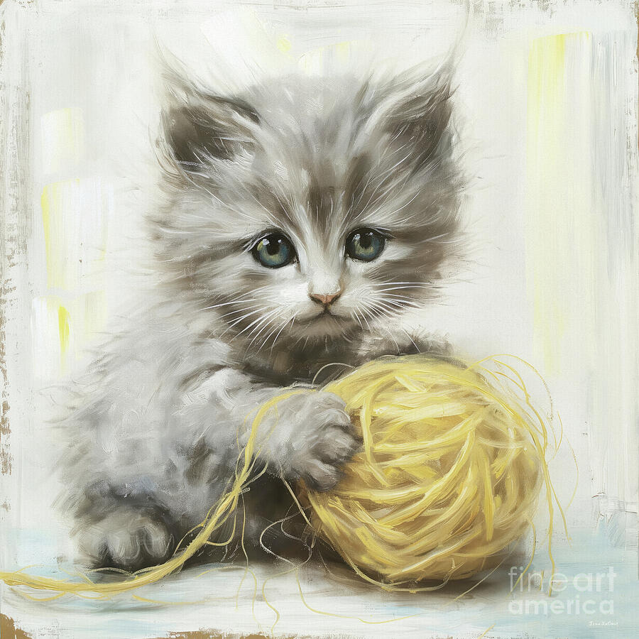 Caught With Grannys Yarn Painting