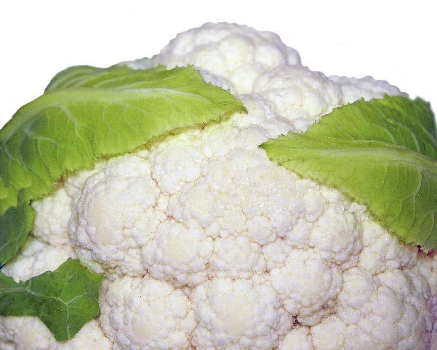 Cauliflower and Leaves Photograph by Nikolyn McDonald