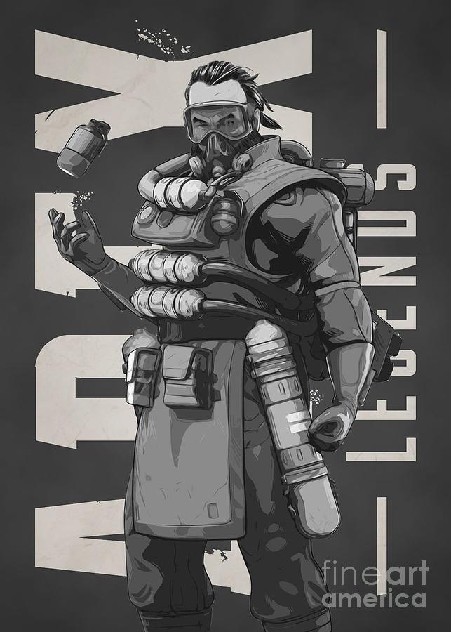 Caustic Apex Legends Drawing By Bobby Deen 1884