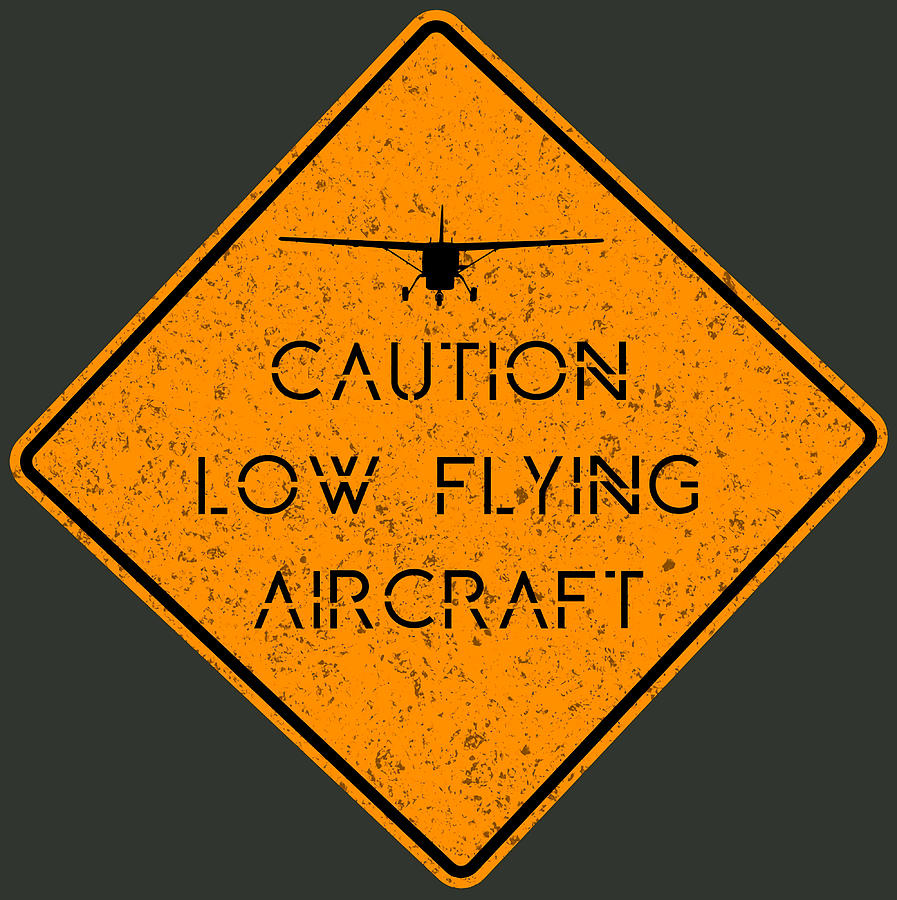 Caution Low Flying Aircraft Poster nostalgia Painting by Thomas Shaw ...