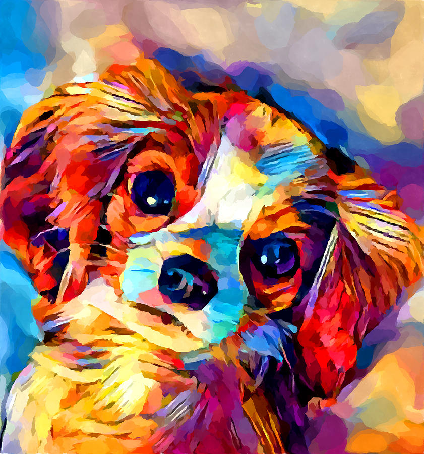 Cavalier King Charles Spaniel 3 Painting by Chris Butler