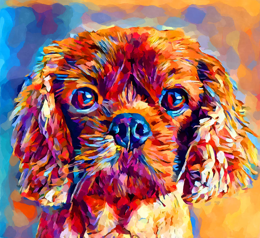 Cavalier King Charles Spaniel 4 Painting by Chris Butler