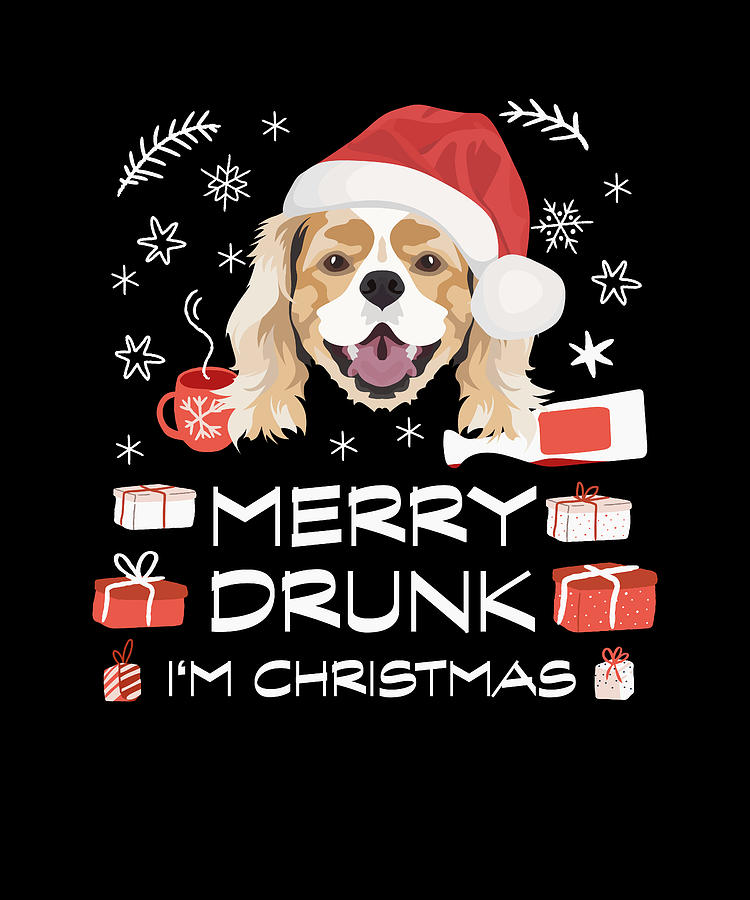 Cavalier King Charles Spaniel Drunk Digital Art by GreenOptix - Fine ...