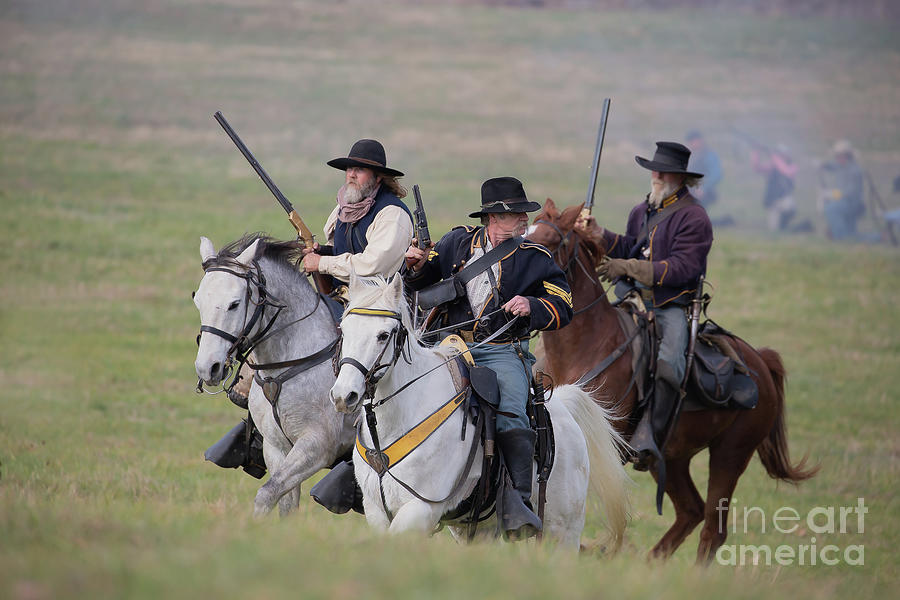 Horse Mixed Media - Cavalry Charging by Kim Henderson