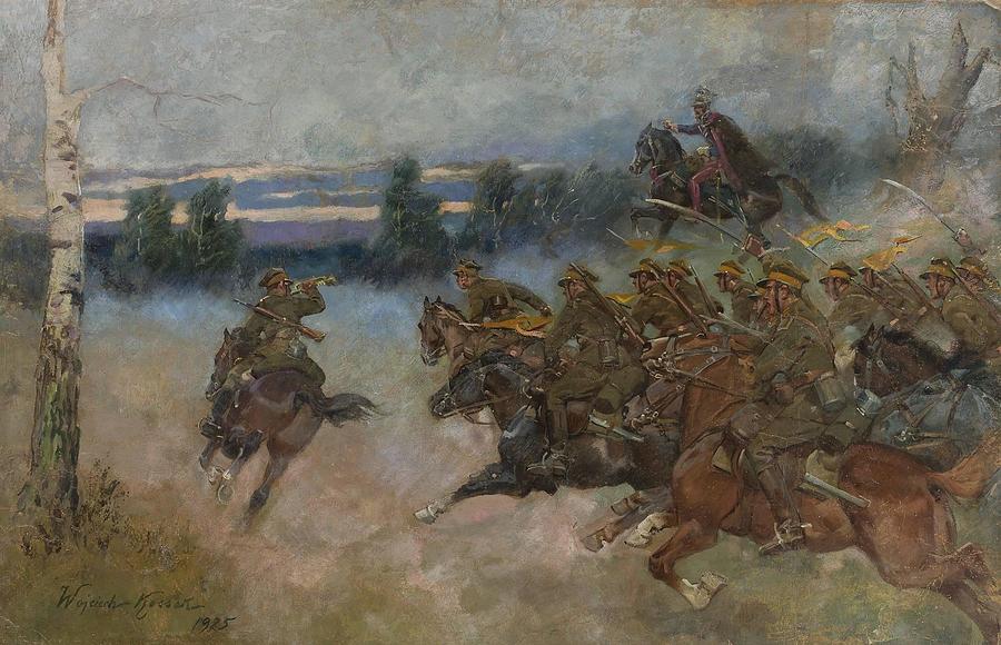 Cavalry charging Painting by Wojciech Kossak - Fine Art America