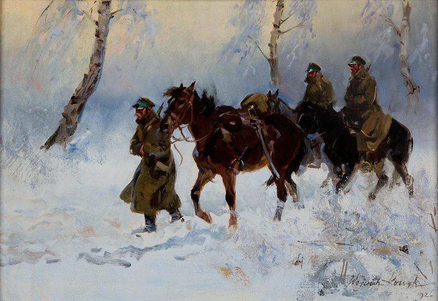 Cavalrymen art Drawing by Wojciech Kossak Polish - Fine Art America