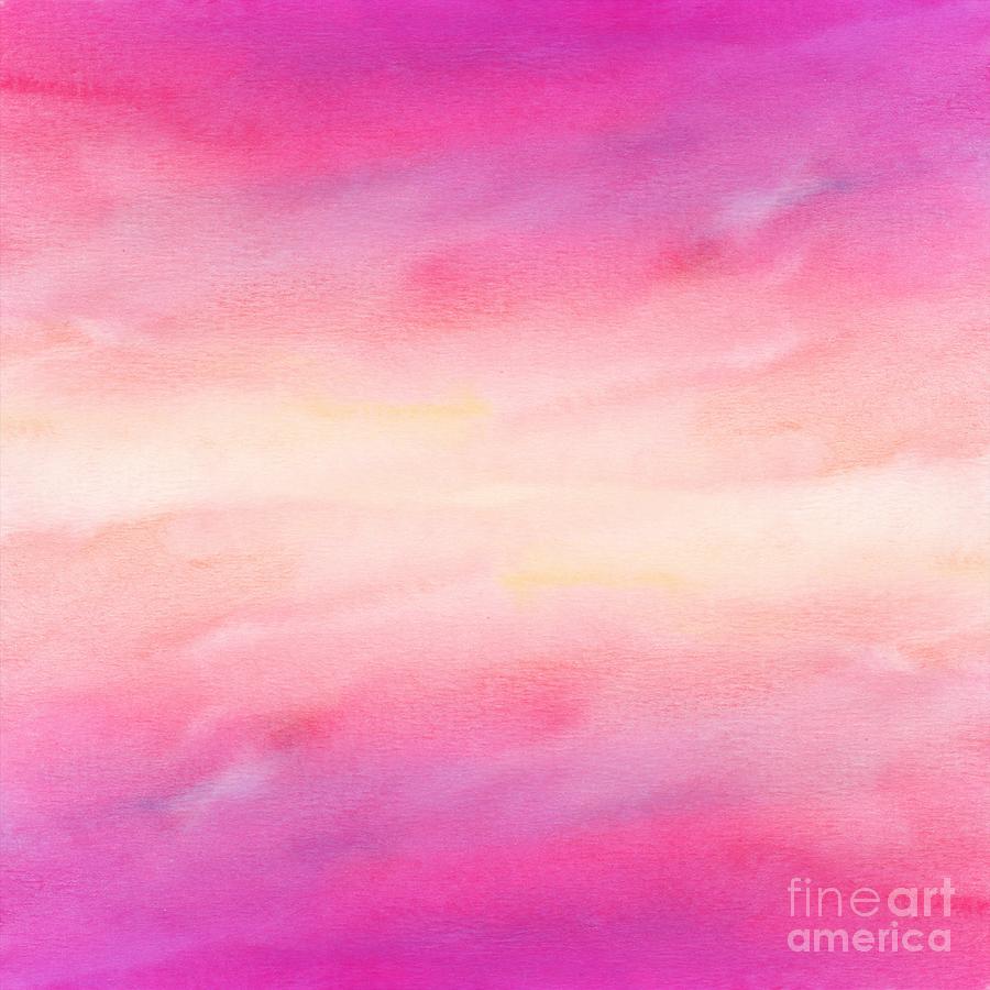 Cavani - Artistic Colorful Abstract Pink Watercolor Painting Digital Art Digital Art by Sambel Pedes