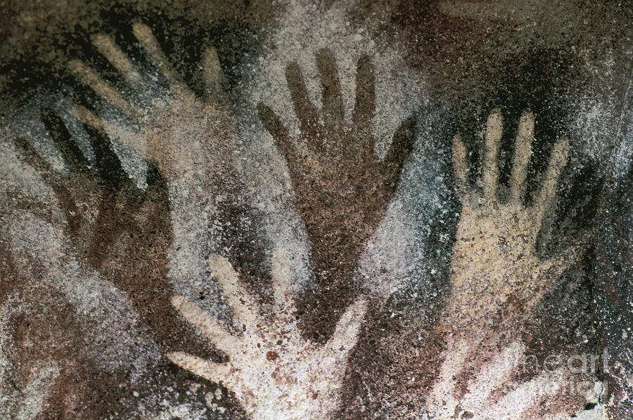 Cave Art Hands Painting by Prehistoric