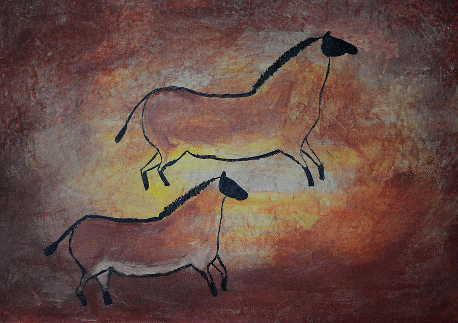 Cave Horses Painting
