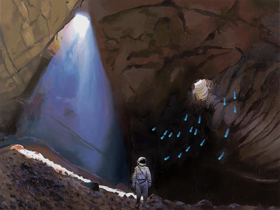 Cave Lights Painting by Scott Listfield