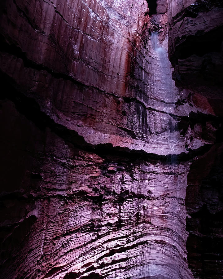 Cave subterrainean waterfall 001 Photograph by Flees Photos