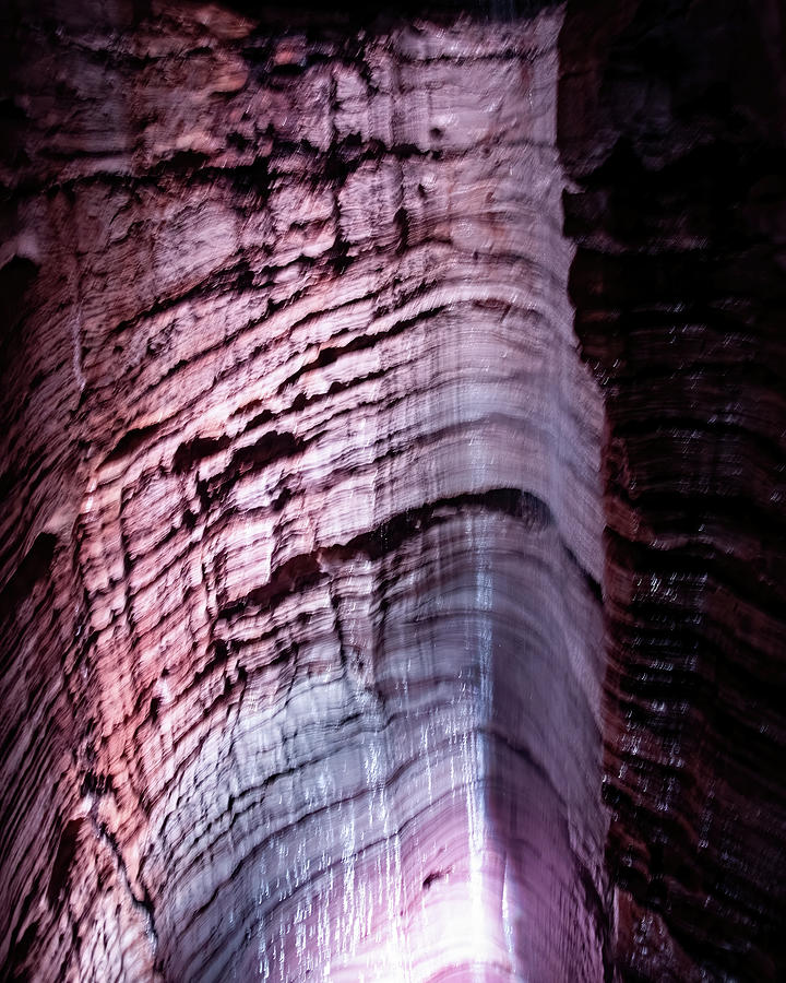 Cave subterrainean waterfall 002 Photograph by Flees Photos