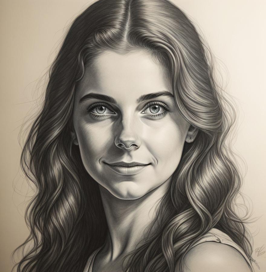 Caylee Hammack Sketch Digital Art by Bob Smerecki - Fine Art America