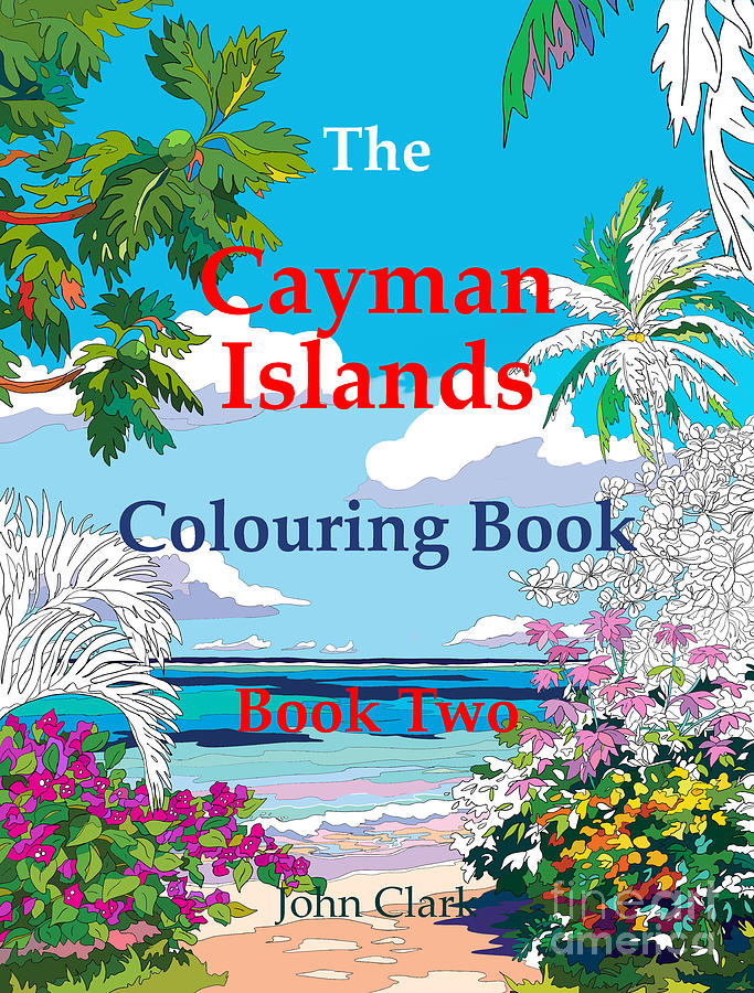 Crayon Digital Art - Cayman Colouring Book Two Cover by John Clark